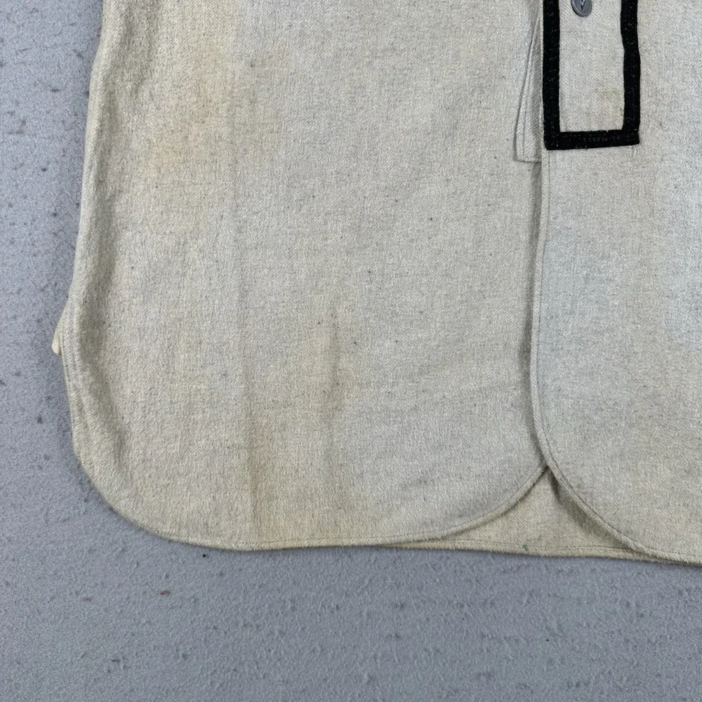 Vintage 30s 40s Baseball Jersey Mens 44 Gray Black Felt H Rubys Sorting‎ Goods